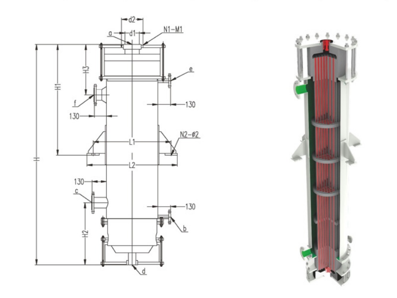  Energy-saving Graphite Condenser Tubular Heat Exchanger